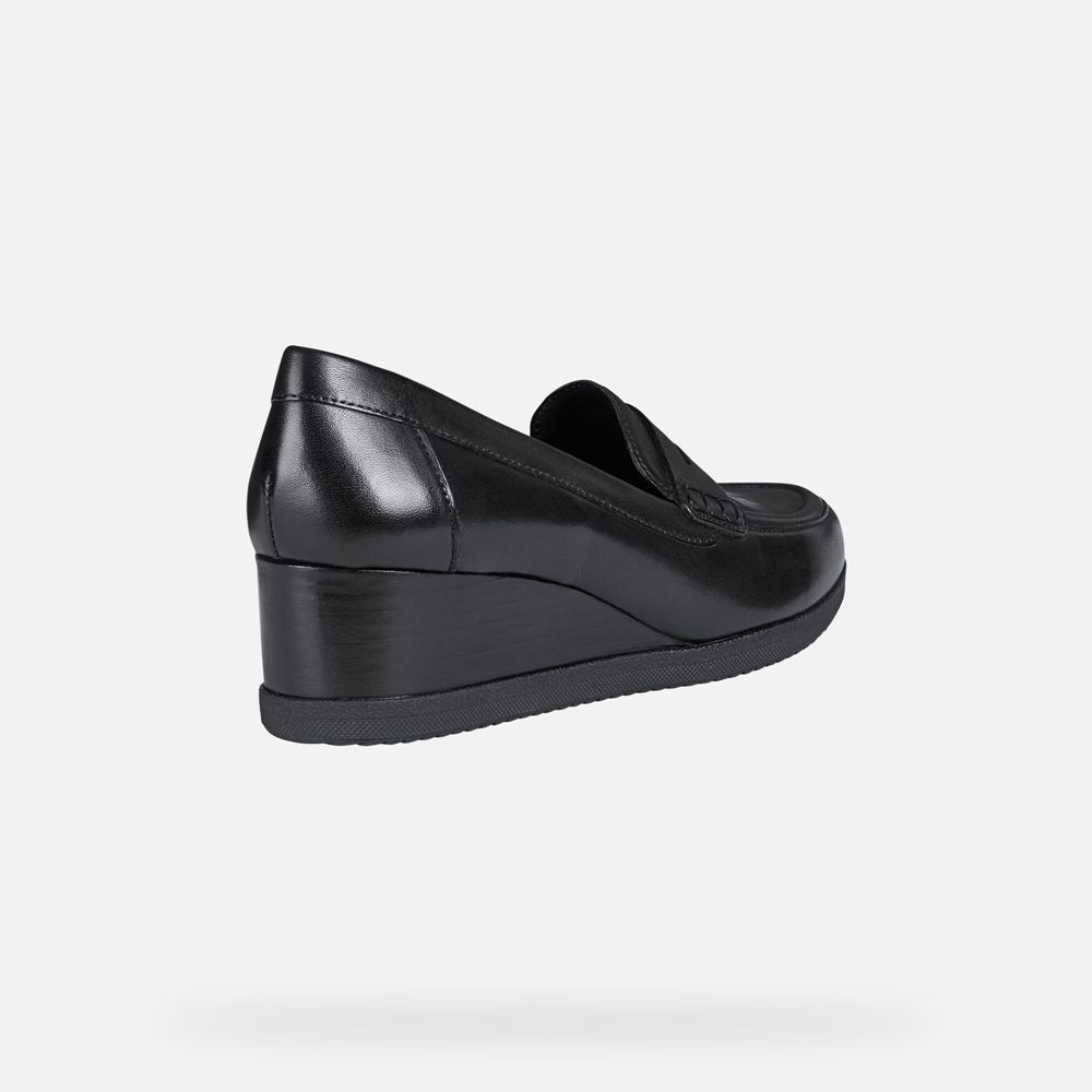 Mocassins Geox Senhora Pretas - Anylla - AVHUW9702